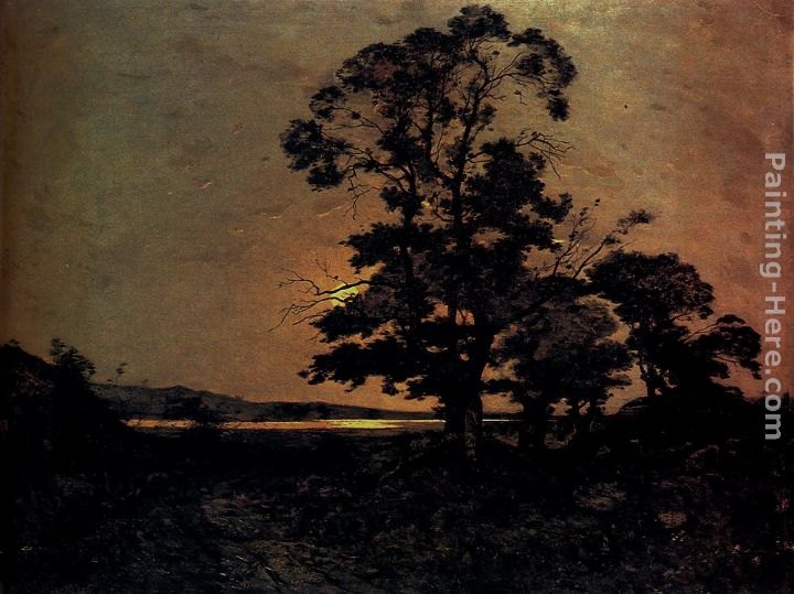 Henri-Joseph Harpignies Moonlight On The Loire